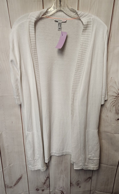 Isaac Mizrahi Live Women's Size L White Cardigan