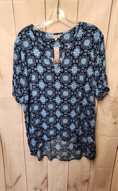Escapada Women's Size L Blue Short Sleeve Top
