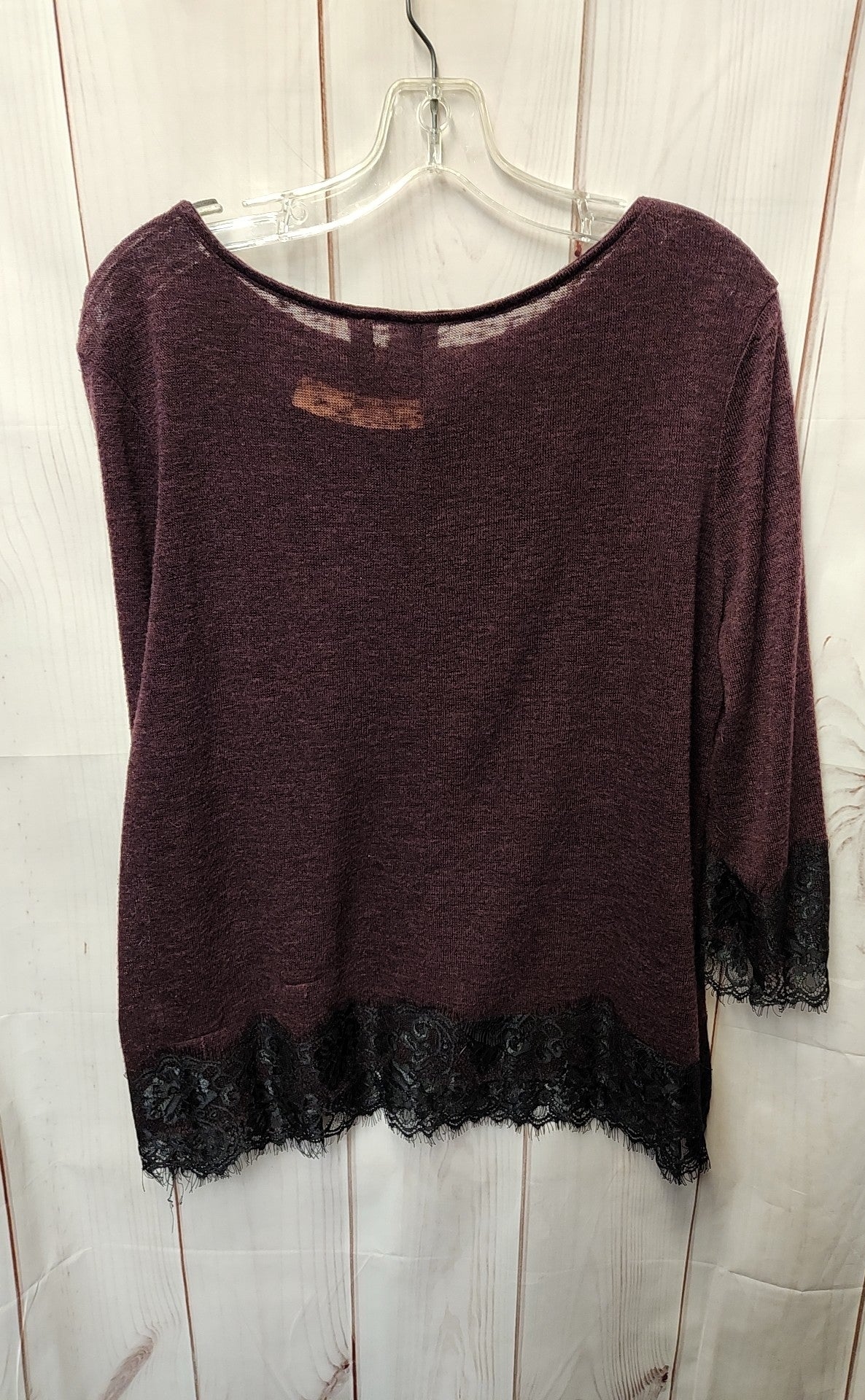 NY & Co Women's Size XL Purple 3/4 Sleeve Top