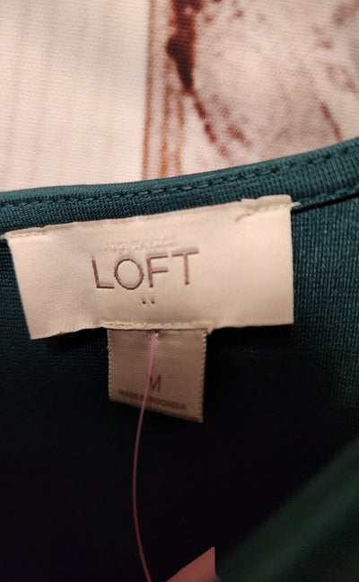 Loft Women's Size M Black & Green Dress