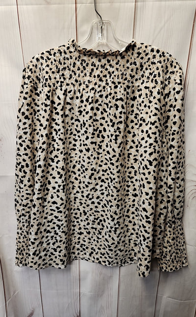 Ann Taylor Women's Size XL Beige Long Sleeve Top
