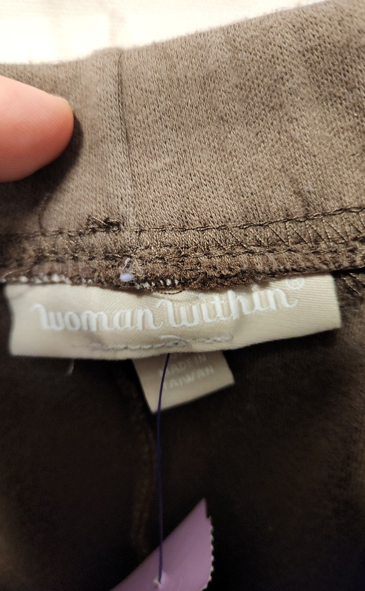 Woman Within Women's Size 3X Brown Capris