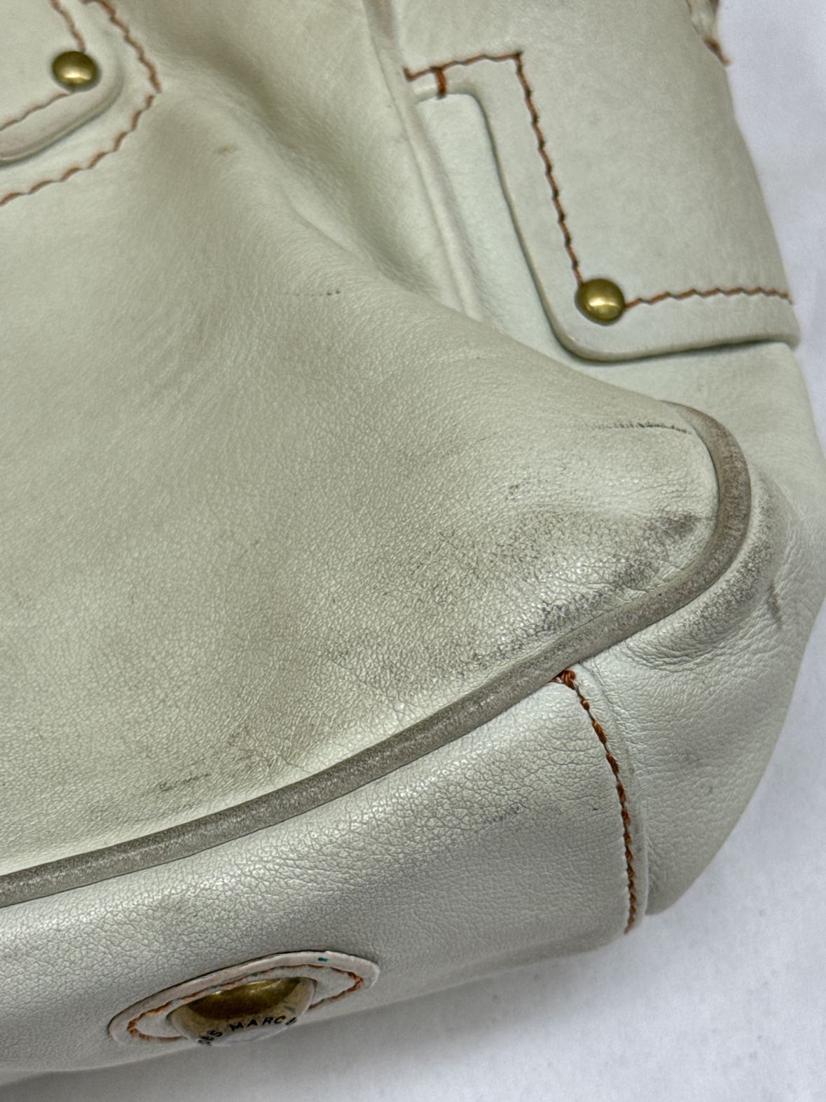 Marc by Marc Jacobs White Leather Purse Bag AS IS - marks/wear