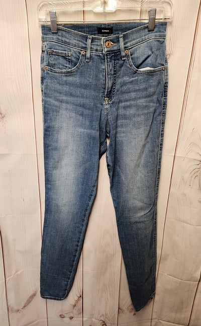 Express Women's Size 25 (0) Blue Jeans Skinny Mid Rise