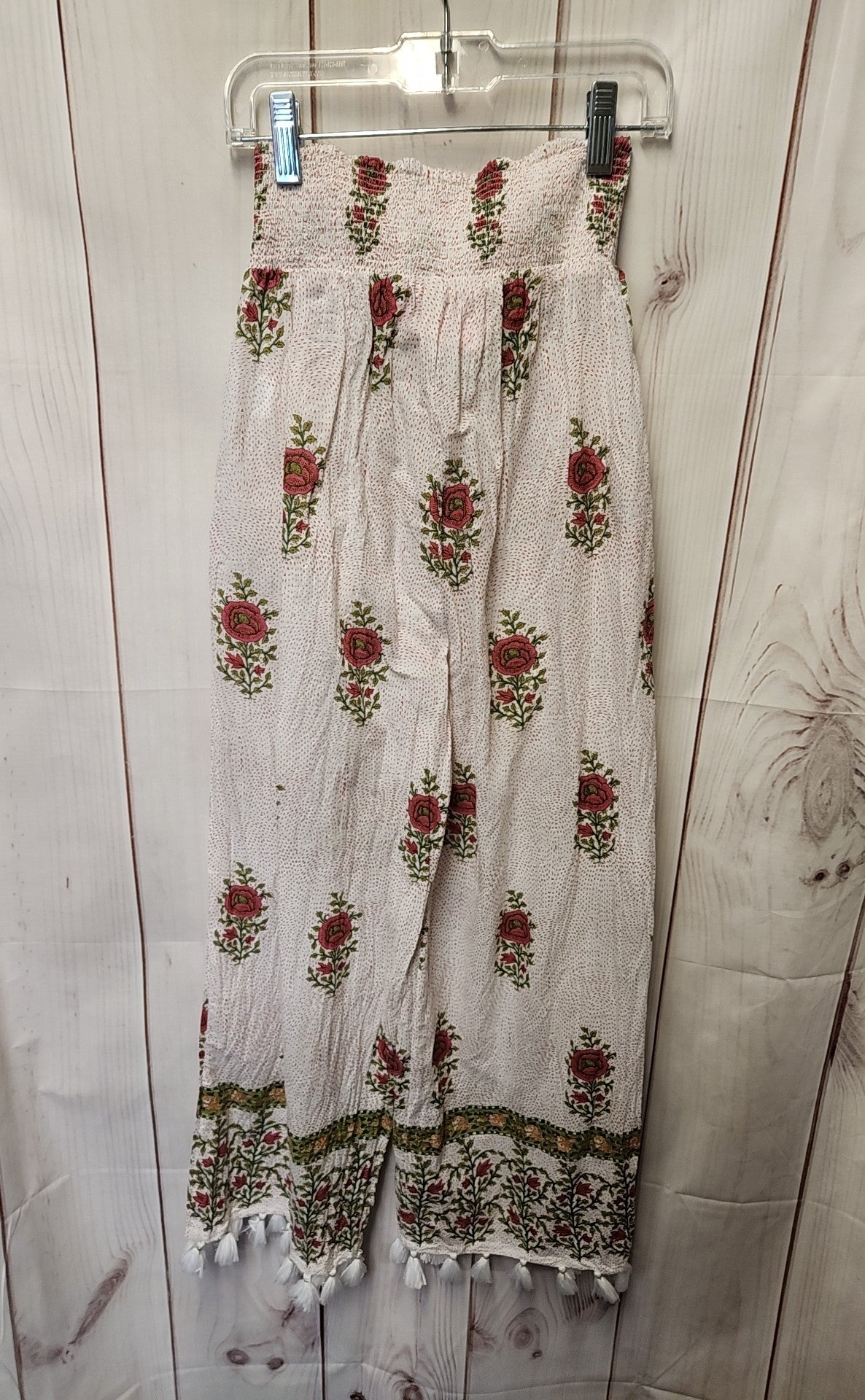 Roller Rabbit Women's Size XS White & Pink Floral Pants