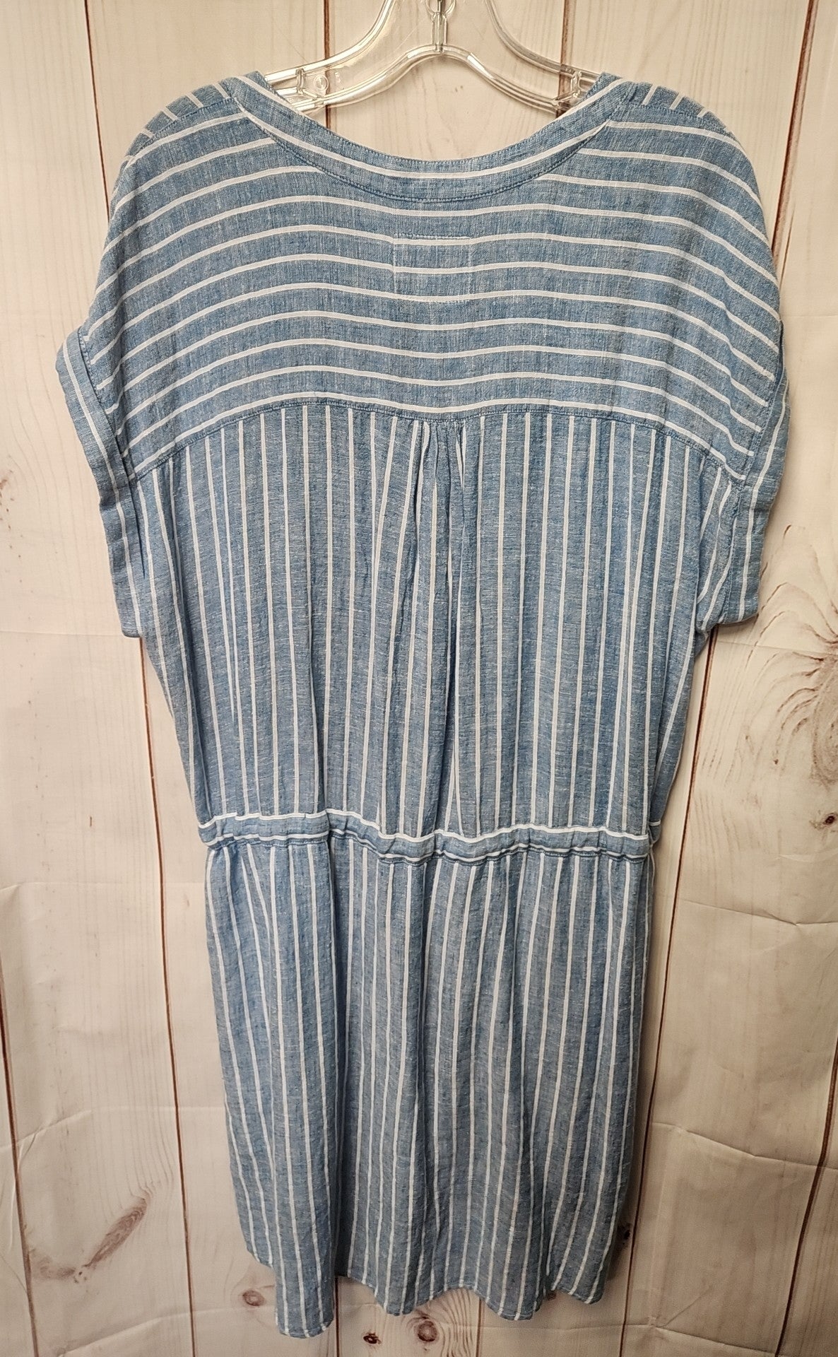 NWT Rails Women's Size L Blue Linen Blend Dress