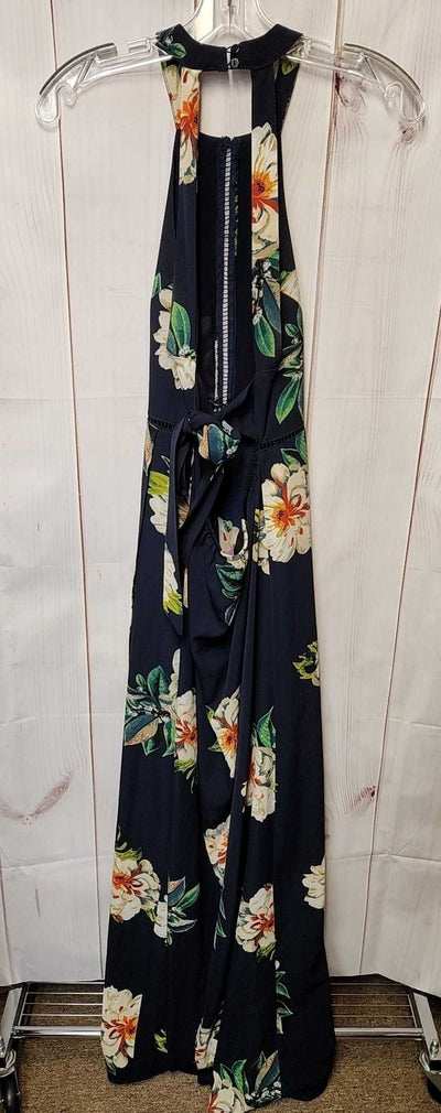 NLW Women's Size M Navy Floral Dress