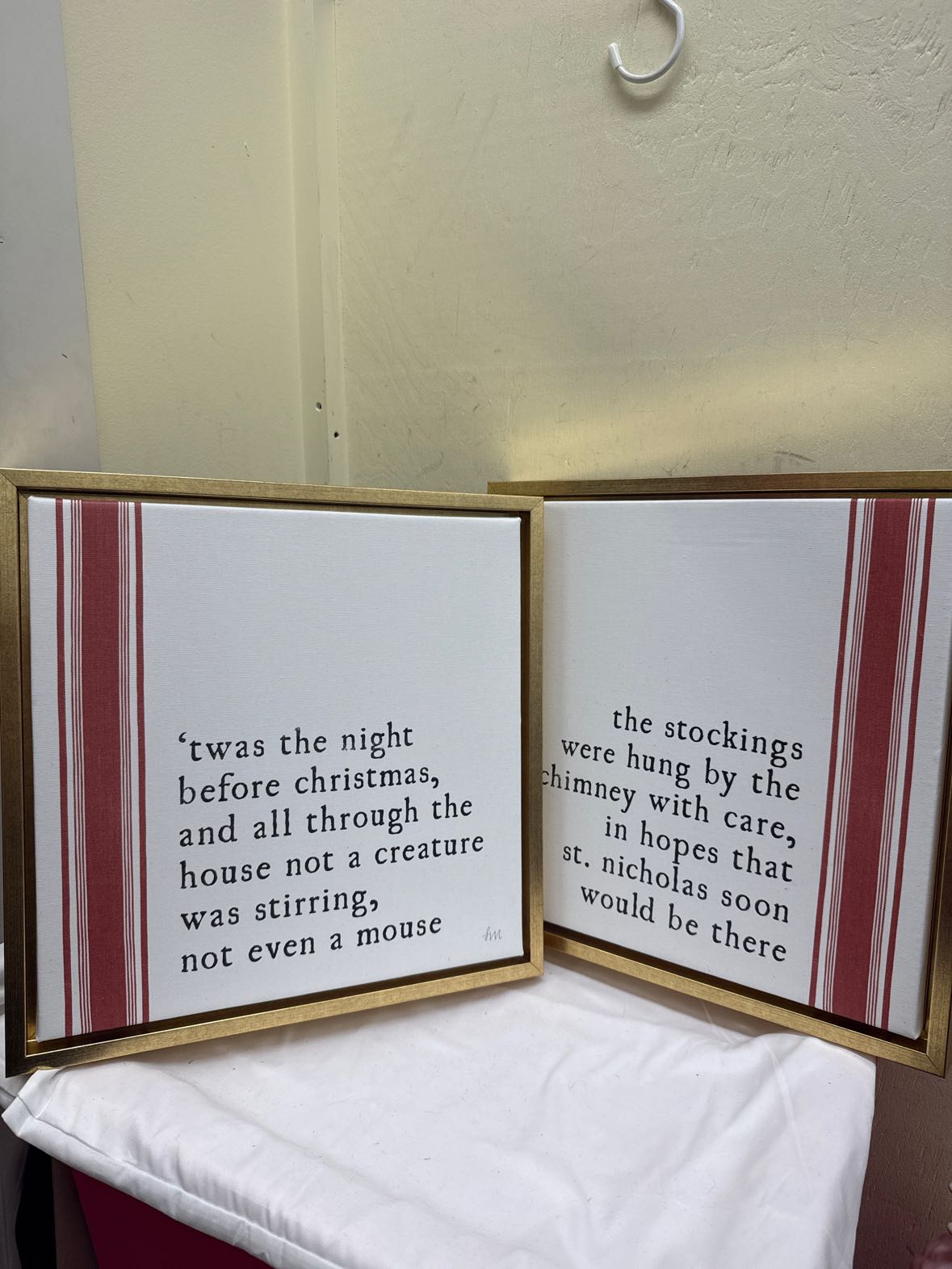 2PCS Night Before Christmas Signs
