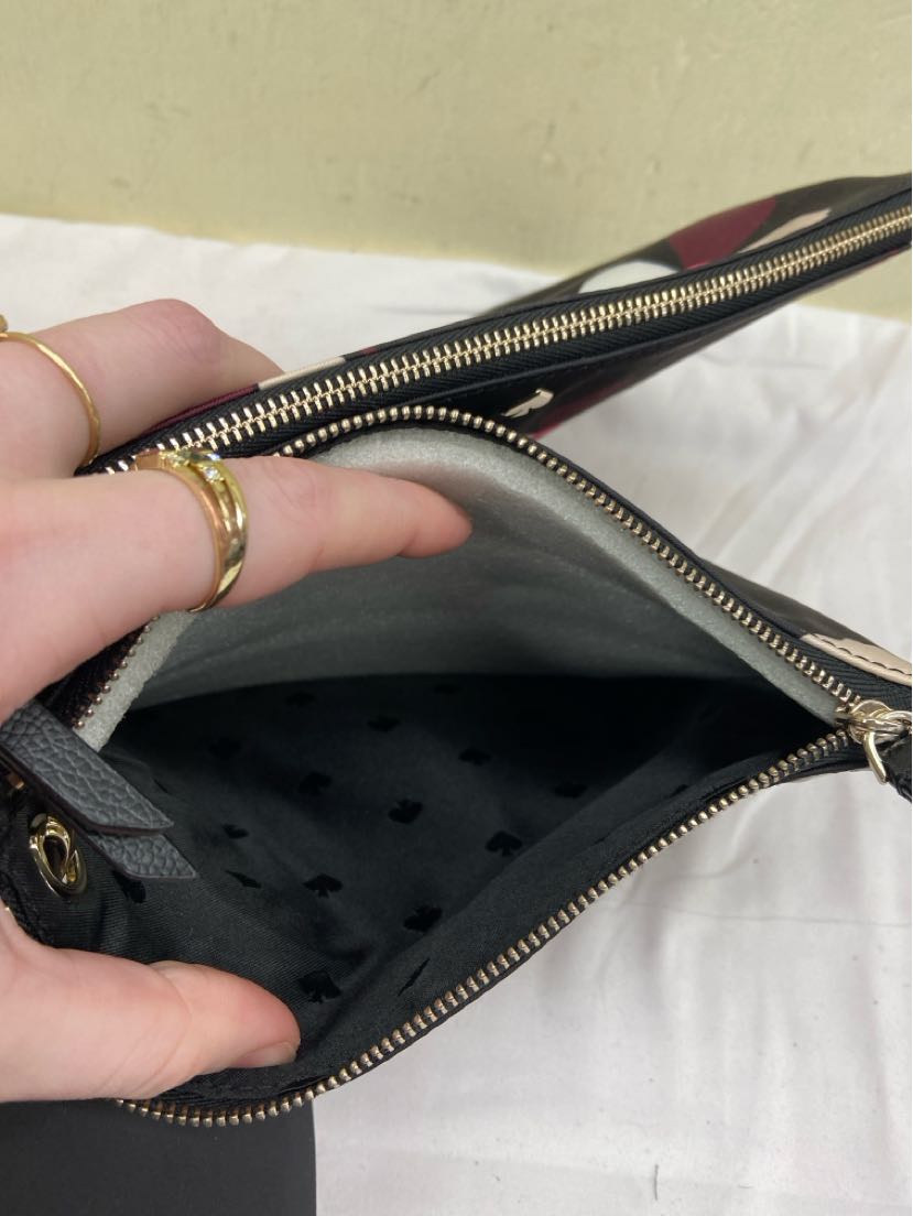 3PCS Kate Spade Black Floral Pouch