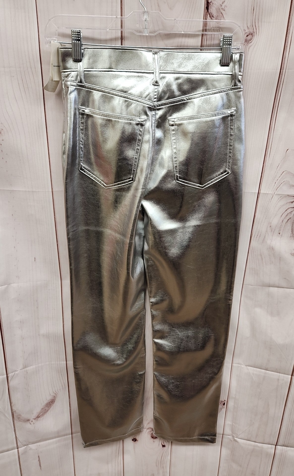 Abercrombie & Fitch Women's Size 25 (0) The '90s Straight Silver Pants