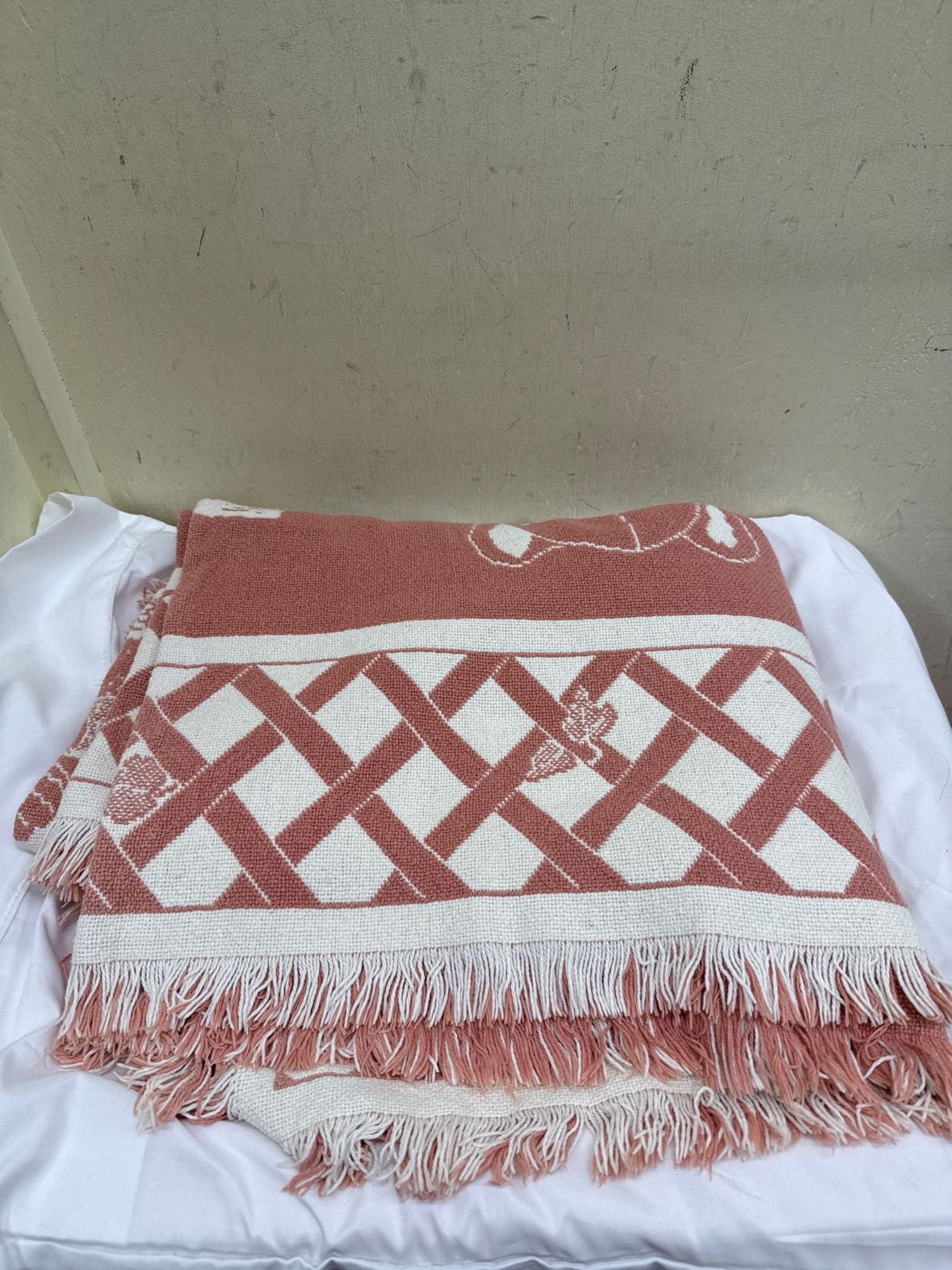 Pink & White Blanket