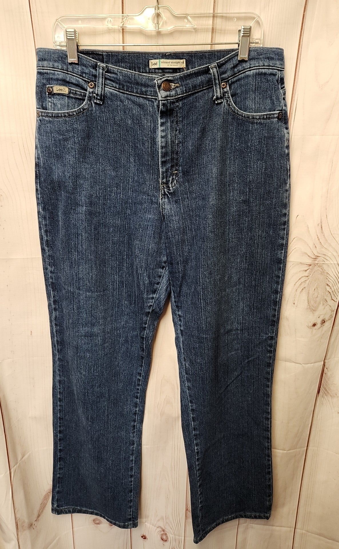 Lee Women's Size 31 (11-12) Blue Jeans Relaxed Straight Leg