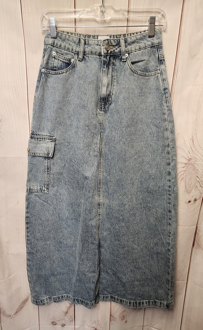 Princess Polly Women's Size 2 Blue Skirt