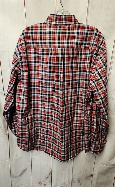 Jos A Bank Men's Size L Red & Blue Shirt