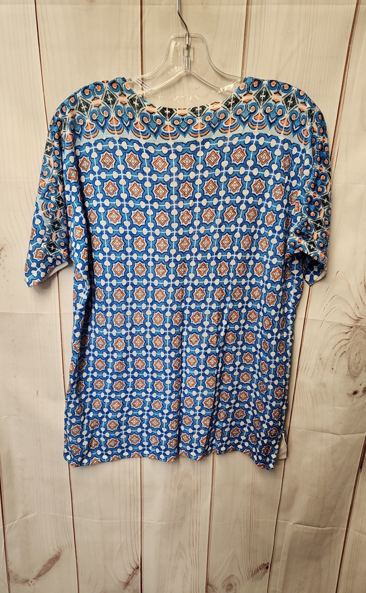 Chico's Women's Size 1 = US M Blue Short Sleeve Top