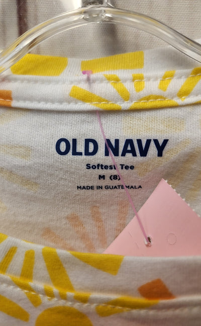 Old Navy Girl's Size 8 White & Yellow Shirt