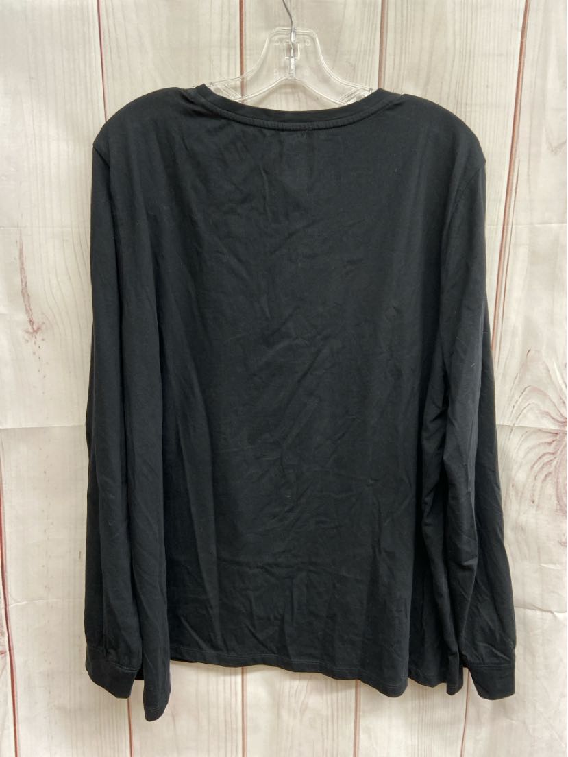 Talbots Women's Size 3X Black Long Sleeve Top
