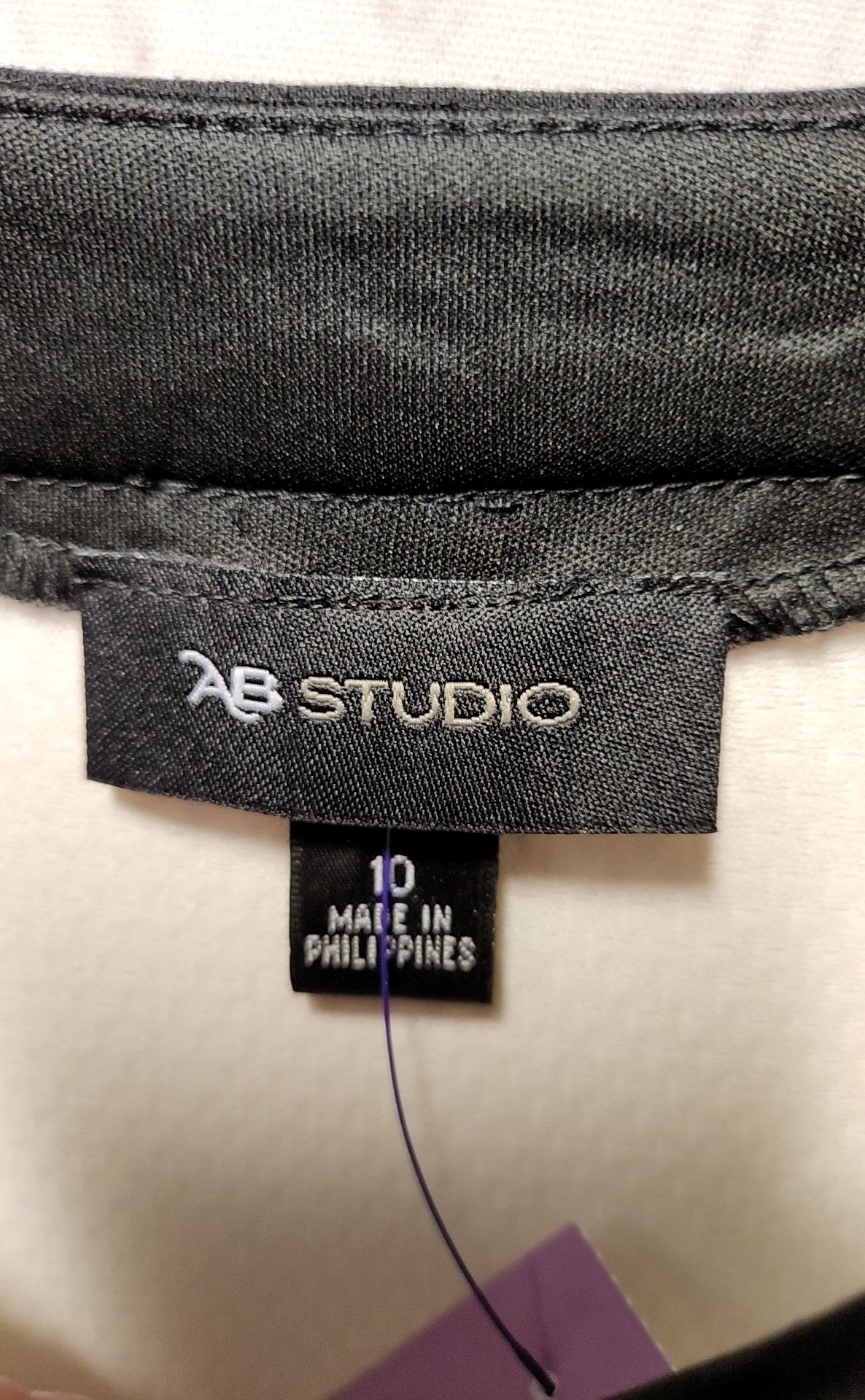 AB studio Women's Size 10 White & Black Dress