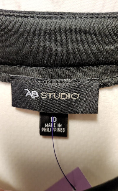 AB studio Women's Size 10 White & Black Dress