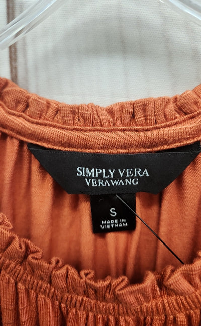 Simply Vera Women's Size S Orange Sleeveless Top