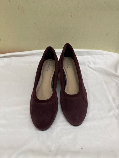Clarks Women's Size 9-1/2 Maroon Pumps Shoes