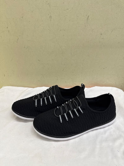 Comfortview Women's Size 9-1/2 Black Sneakers Shoes
