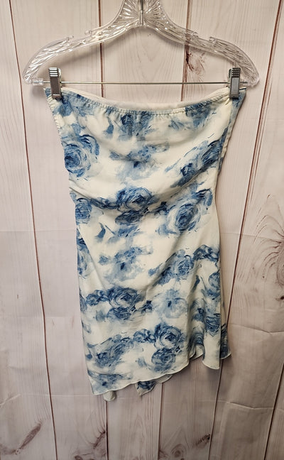 LA Hearts Women's Size XS White & Blue Floral Dress