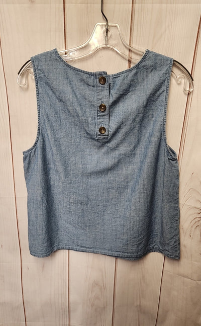 J Crew Women's Size M Blue Sleeveless Top