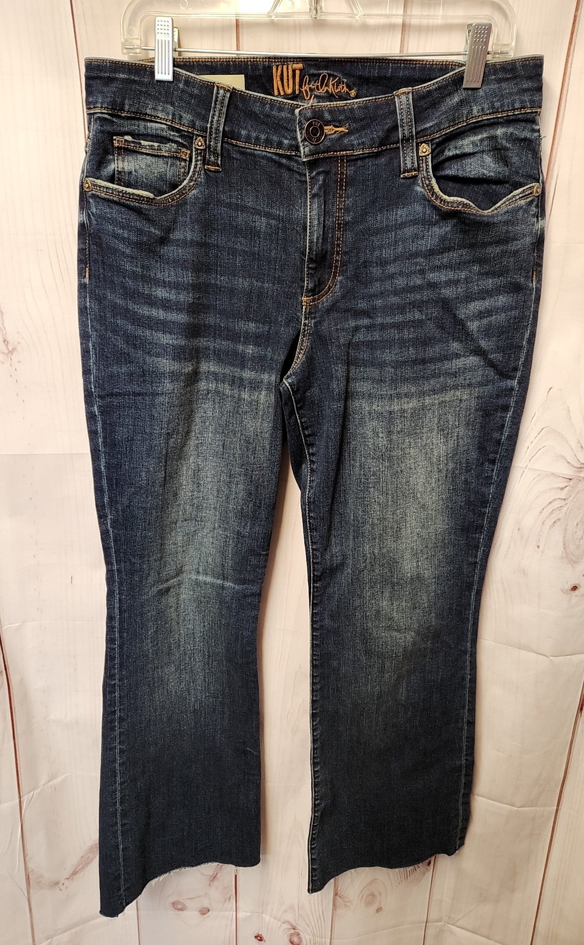 Kut from the Kloth Women's Size 31 (11-12) Blue Jeans Nikki Mid Rise Ankle Flare