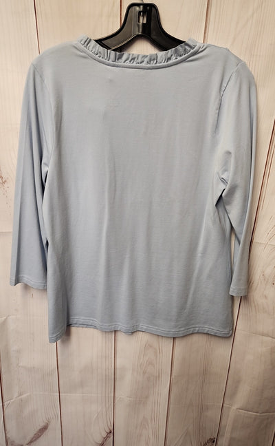 Isaac Mizrahi Live Women's Size XS Light Blue 3/4 Sleeve Top