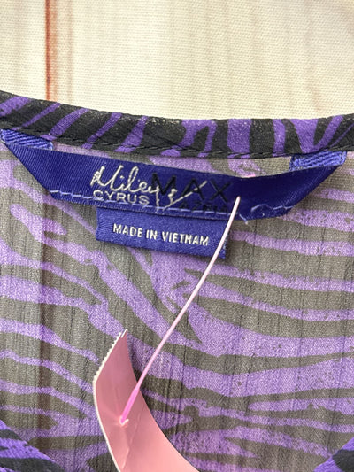 Miley Cyrus Women's Size M Purple Short Sleeve Top