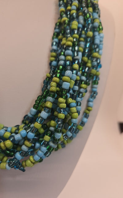 Blue & Green Beaded Necklace