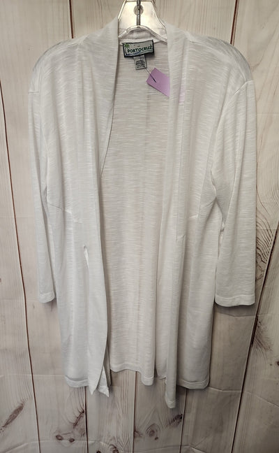 Portocruz Women's Size XL White Cardigan