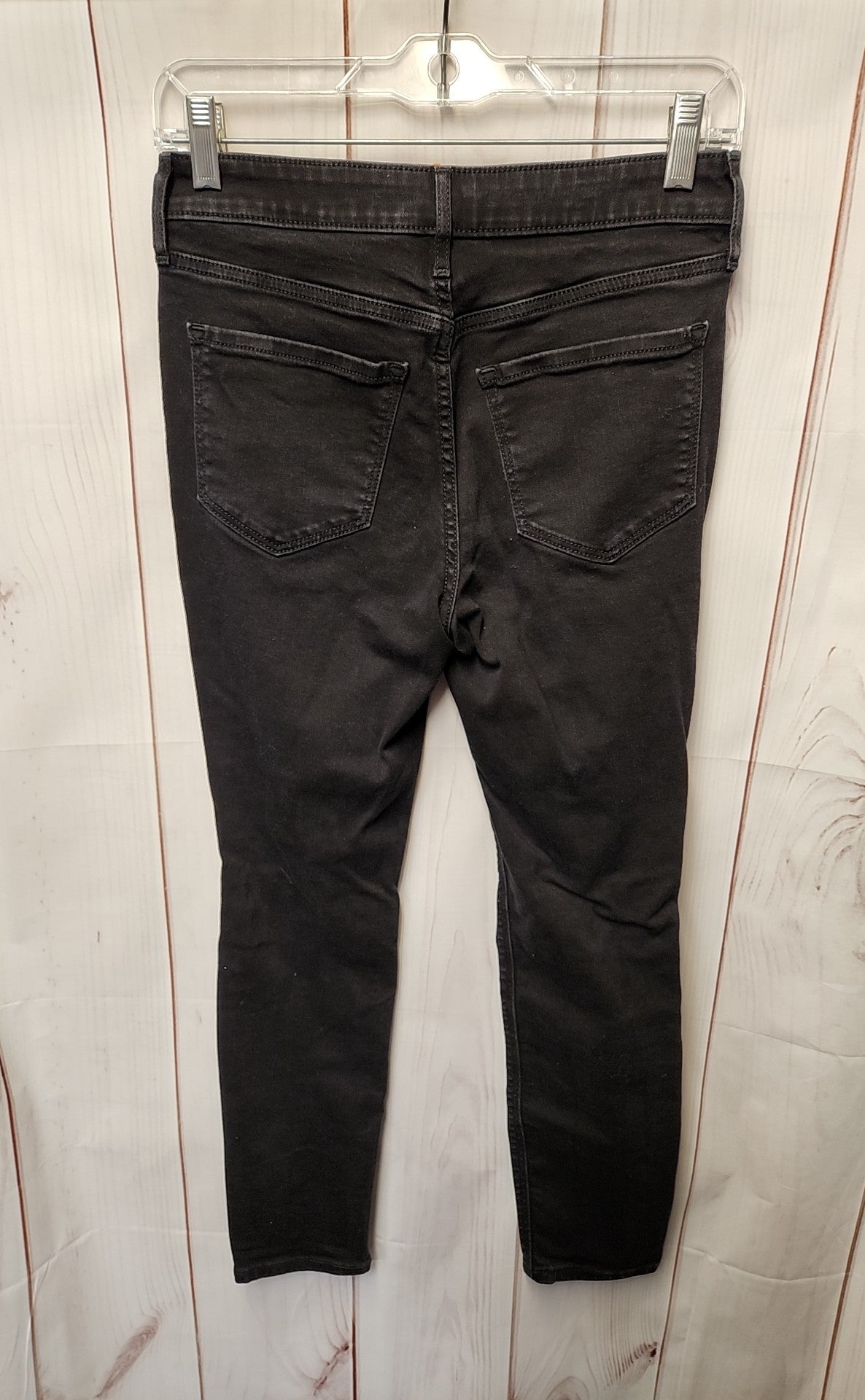 Old Navy Women's Size 4 Petite Black Jeans High Rise Rockstar Super Skinny