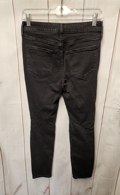 Old Navy Women's Size 4 Petite Black Jeans High Rise Rockstar Super Skinny