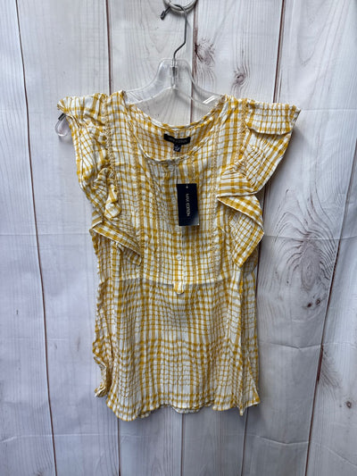NWT Max Edition Women's Size L Yellow Short Sleeve Top
