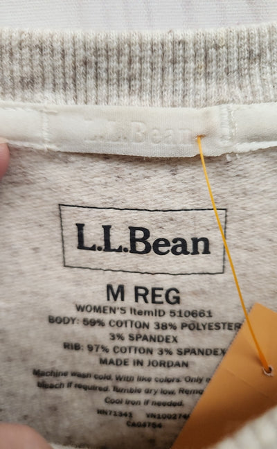 LL Bean Women's Size M Beige Sweatshirt