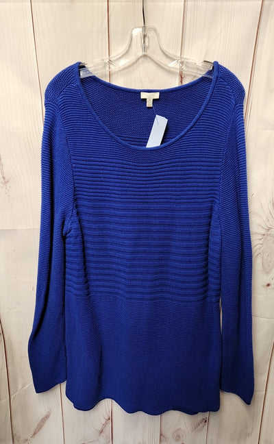 Talbots Women's Size 1X Blue Sweater