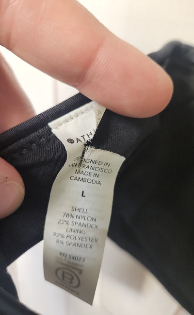 NWT Athleta Women's Size L Black Sports Bra