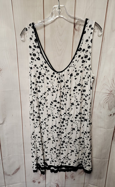 Aria Women's Size L White & Black Floral Dress