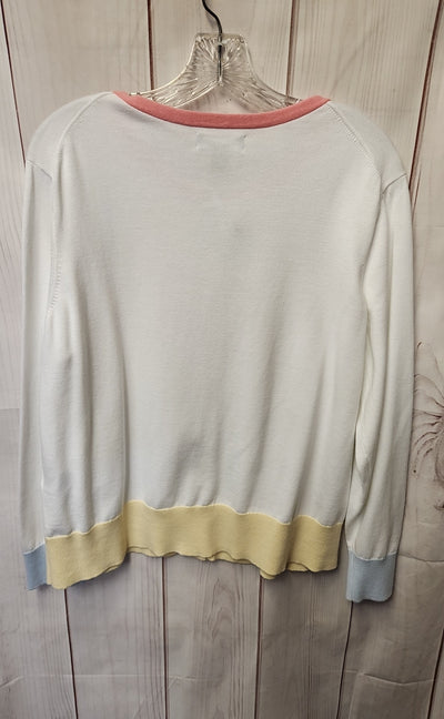 Lands End Women's Size XL White Cardigan