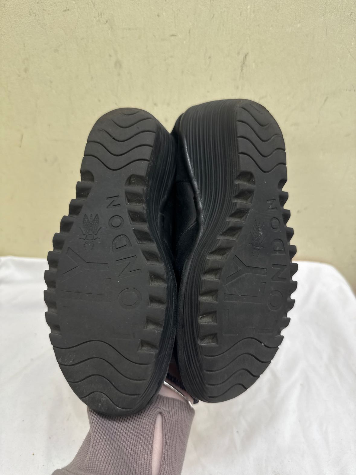 Fly London Women's Size 38 = 7-1/2 Black Boots Shoes