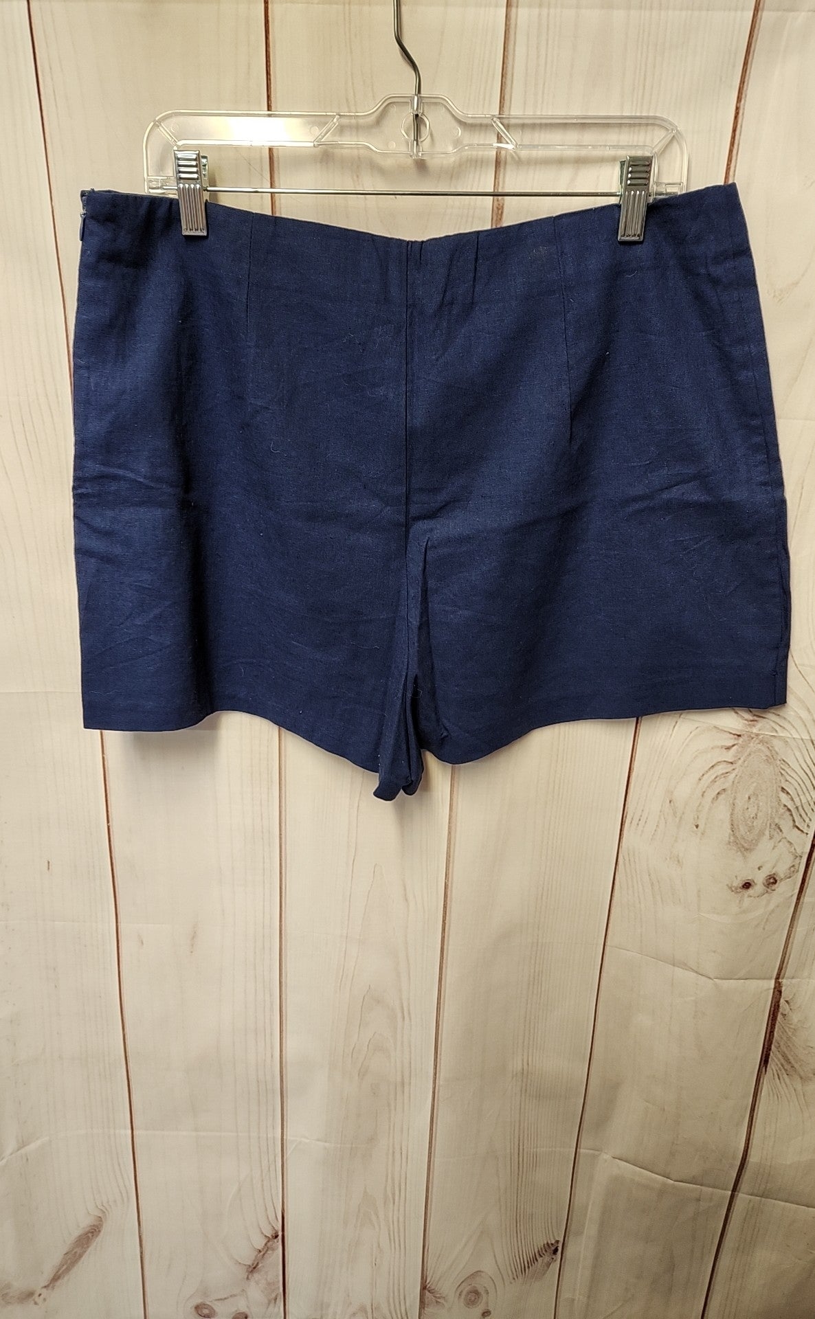 Free People Women's Size L Navy Linen Blend Skorts