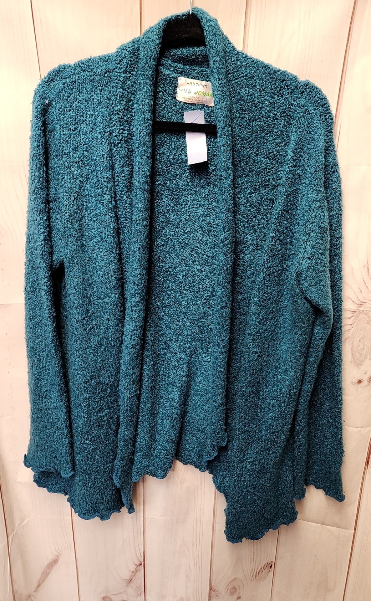 Wild Thing Women's Size L Teal Cardigan