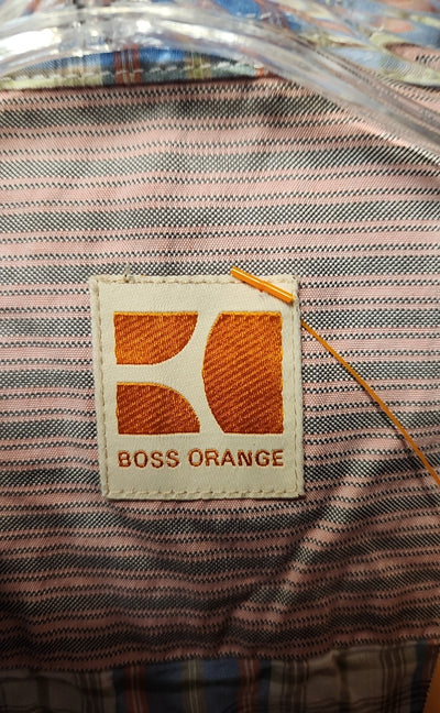 As Is - Wrinkled - Boss Orange  Men's Size M Blue Shirt
