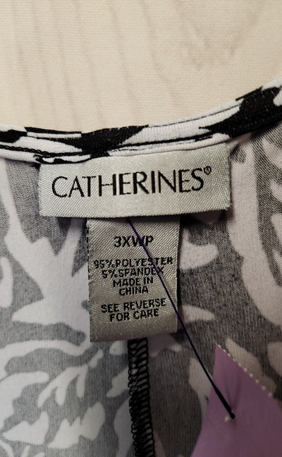 Catherines Women's Size 3X Black Floral Dress