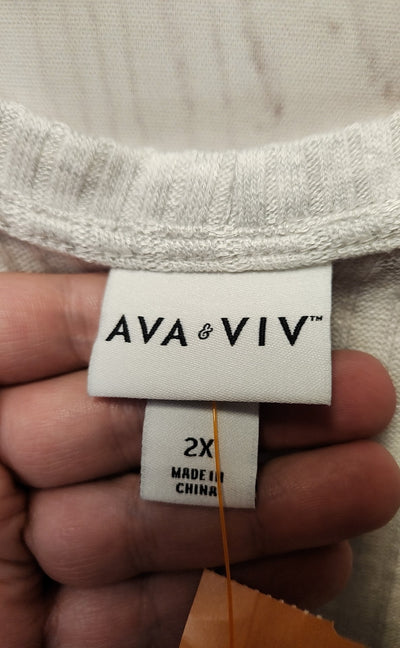 Ava & Viv Women's Size 2X Gray Cardigan