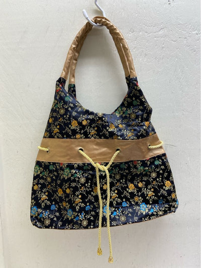 Black Floral Purse Bag