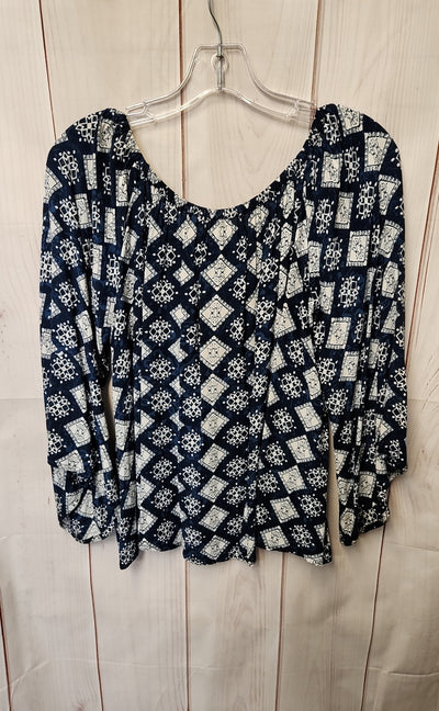 Faithfull Women's Size 6 Navy Long Sleeve Top