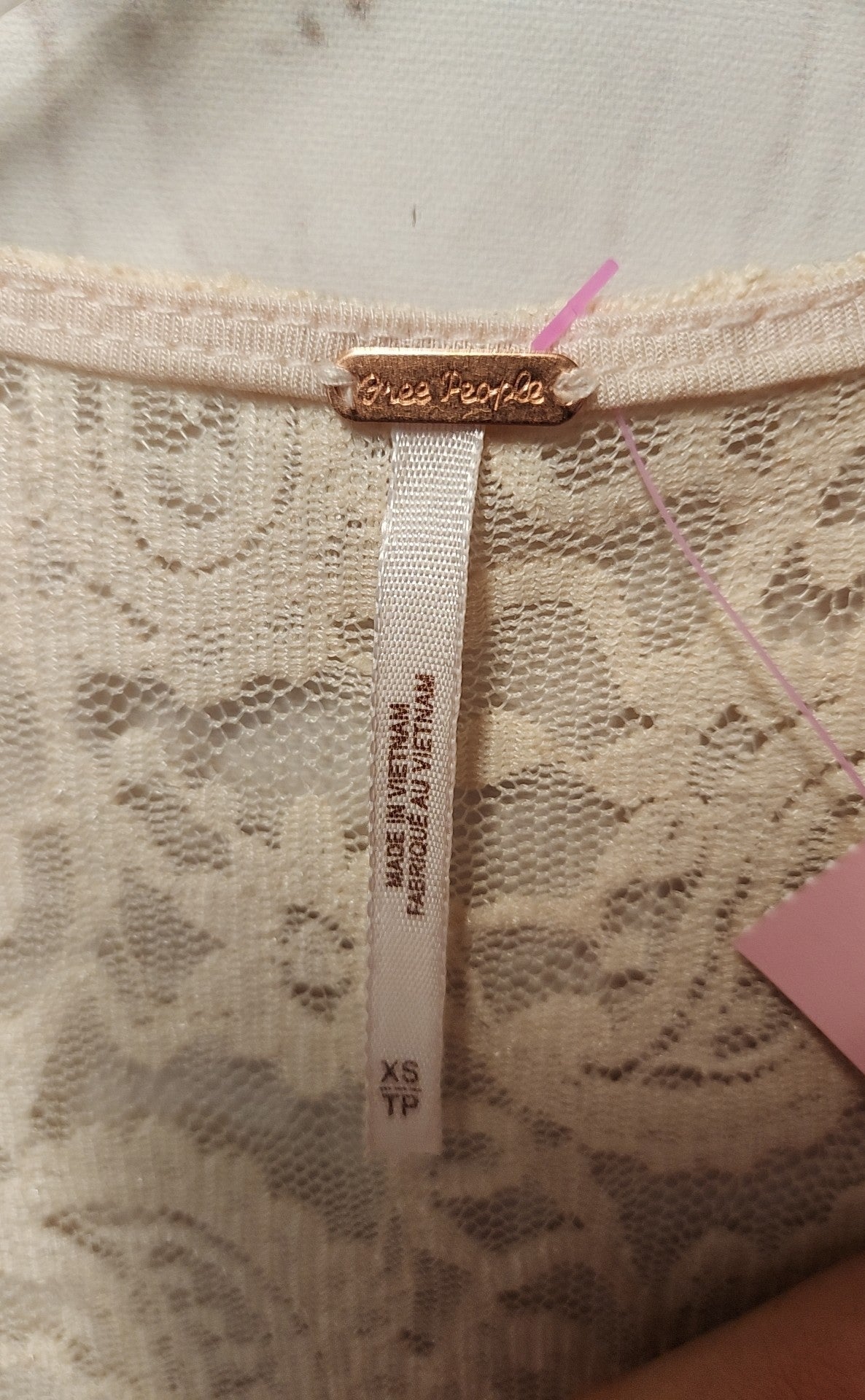 Free People Women's Size XS Beige Lace Dress